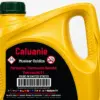 Close-up of Caluanie Muelear Oxidize 5L yellow container handle and black product label